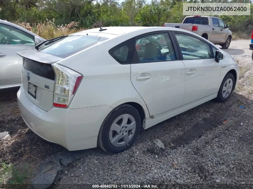 2010 Toyota Prius Ii VIN: JTDKN3DU2A0062400 Lot: 40843753