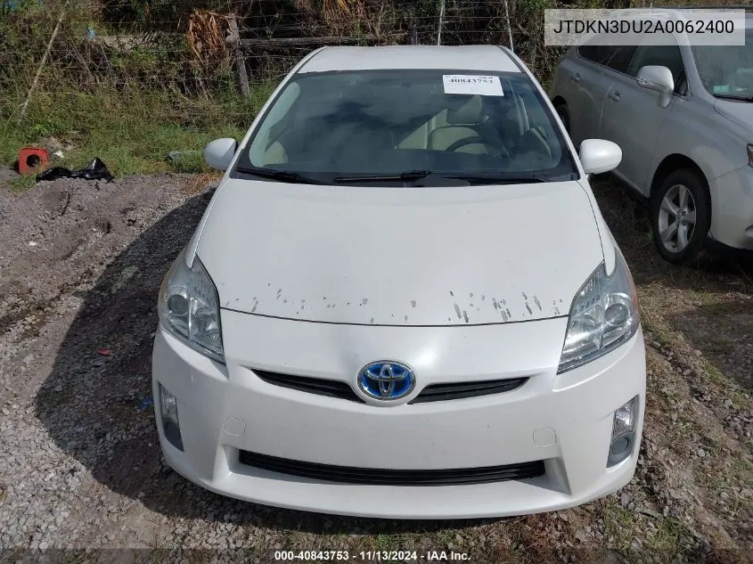 2010 Toyota Prius Ii VIN: JTDKN3DU2A0062400 Lot: 40843753