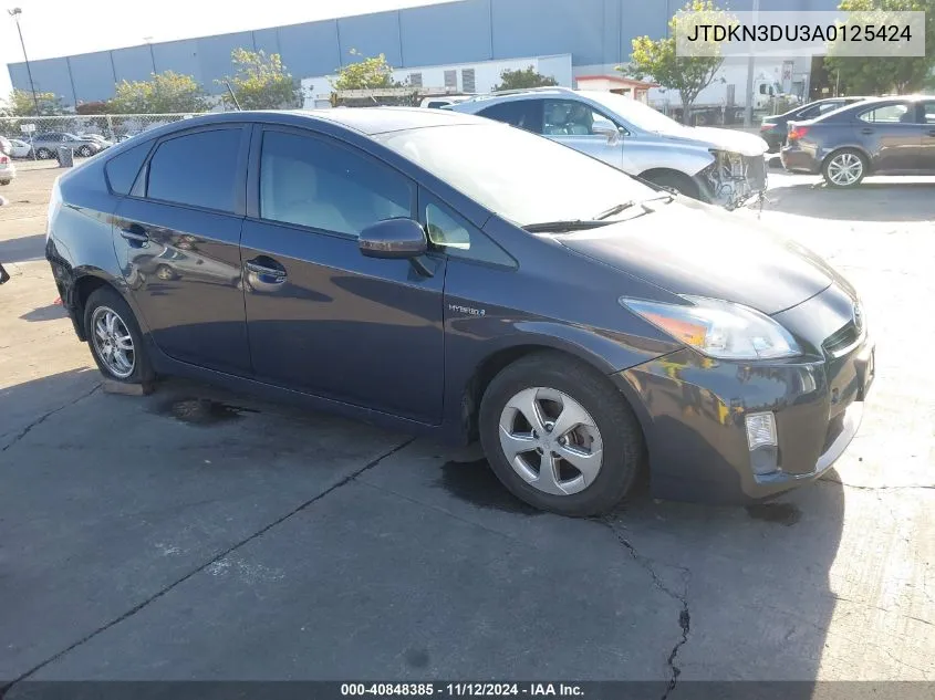 2010 Toyota Prius Iv VIN: JTDKN3DU3A0125424 Lot: 40848385