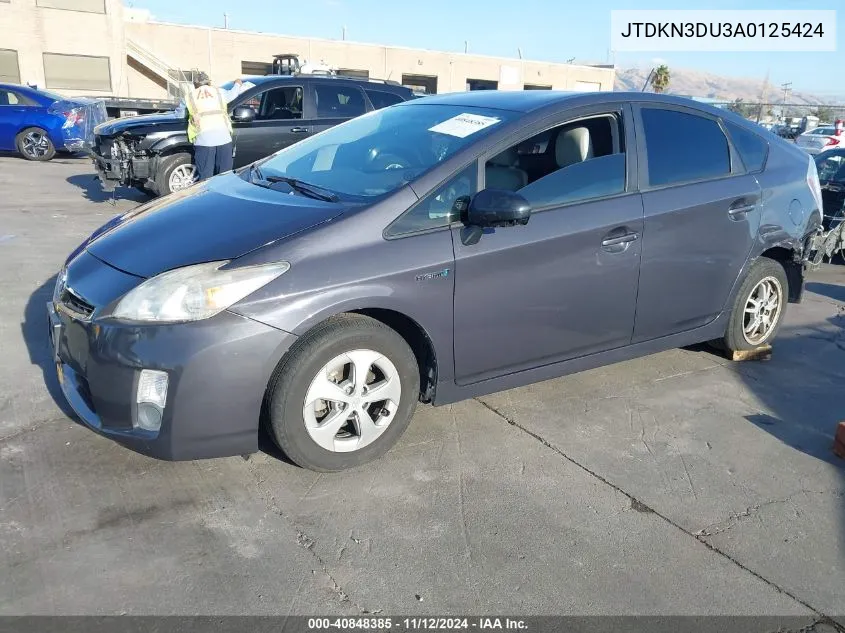 2010 Toyota Prius Iv VIN: JTDKN3DU3A0125424 Lot: 40848385