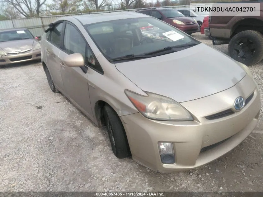 2010 Toyota Prius Ii VIN: JTDKN3DU4A0042701 Lot: 40857485