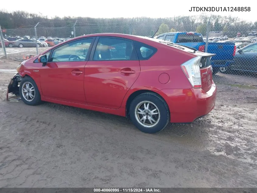 2010 Toyota Prius Ii VIN: JTDKN3DU1A1248858 Lot: 40860995