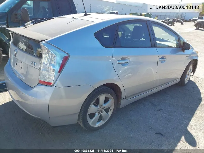 2010 Toyota Prius V VIN: JTDKN3DU3A0048148 Lot: 40861825