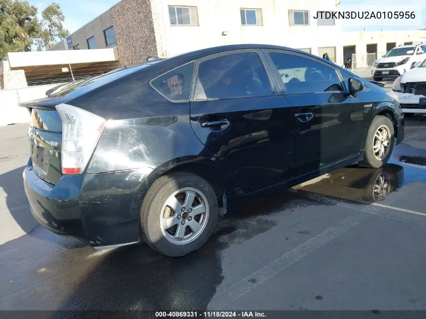 2010 Toyota Prius Iv VIN: JTDKN3DU2A0105956 Lot: 40869331