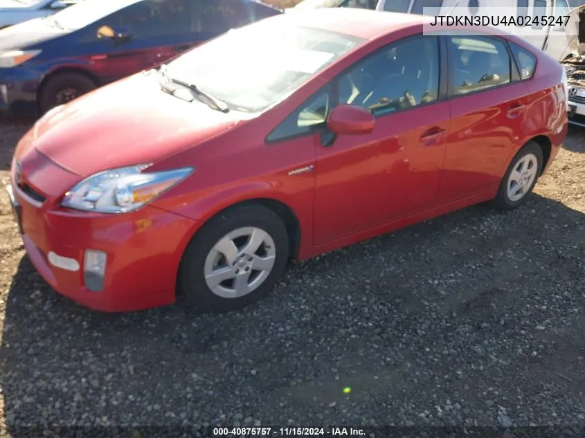 2010 Toyota Prius Iii VIN: JTDKN3DU4A0245247 Lot: 40875757