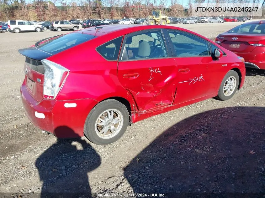 2010 Toyota Prius Iii VIN: JTDKN3DU4A0245247 Lot: 40875757