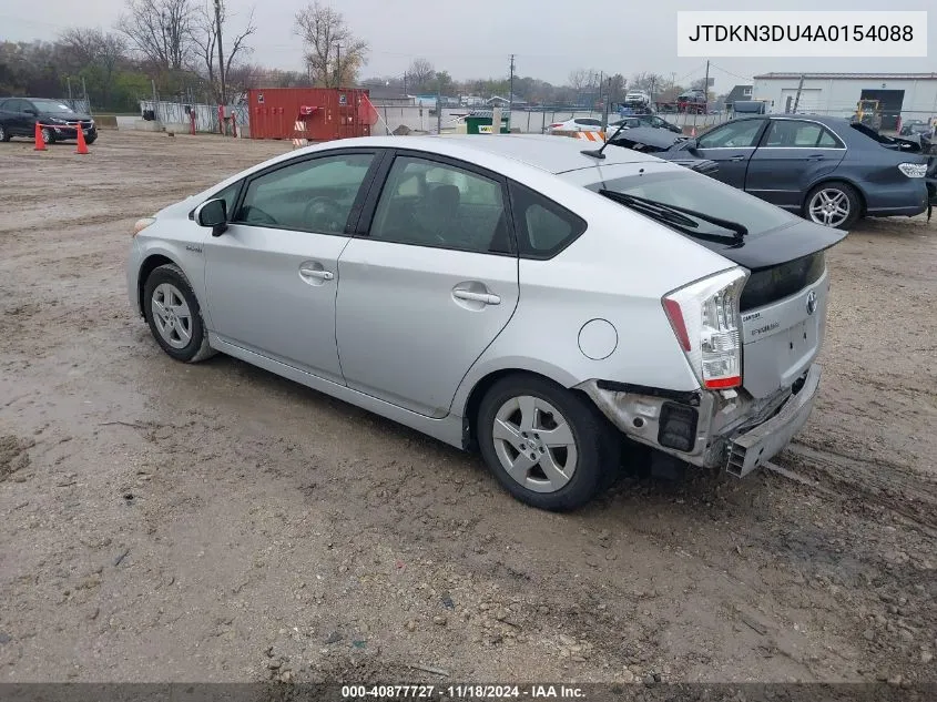 2010 Toyota Prius Ii VIN: JTDKN3DU4A0154088 Lot: 40877727