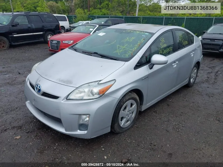 2011 Toyota Prius Two VIN: JTDKN3DU8B1368366 Lot: 39428872