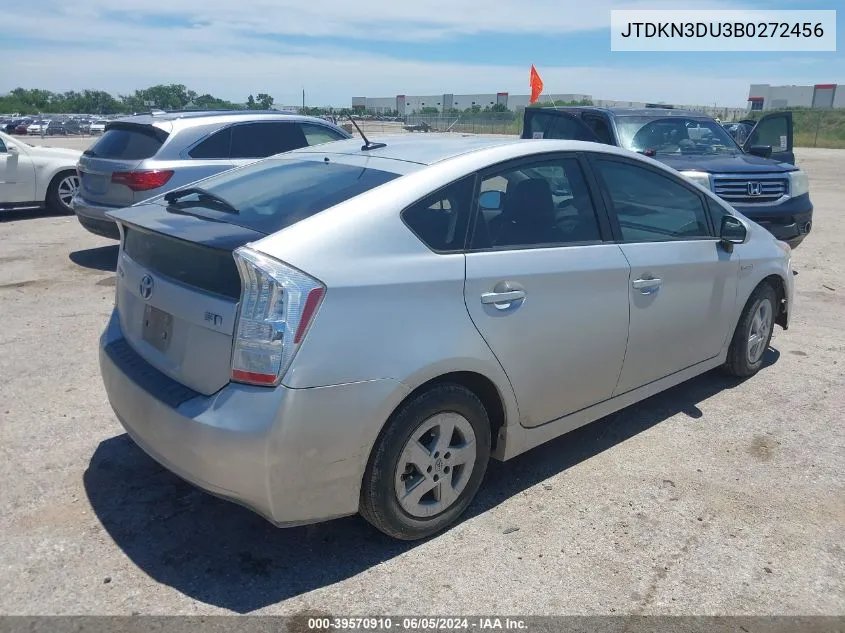 2011 Toyota Prius Three VIN: JTDKN3DU3B0272456 Lot: 39570910