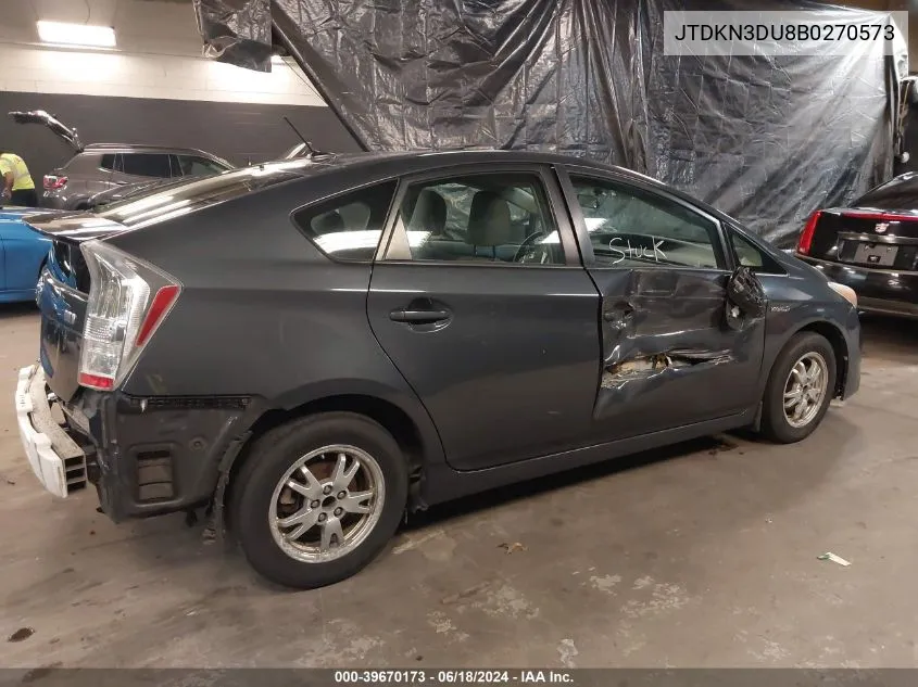 2011 Toyota Prius VIN: JTDKN3DU8B0270573 Lot: 40292383