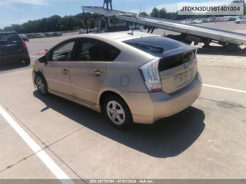 2011 Toyota Prius Three VIN: JTDKN3DU9B1401004 Lot: 39776194