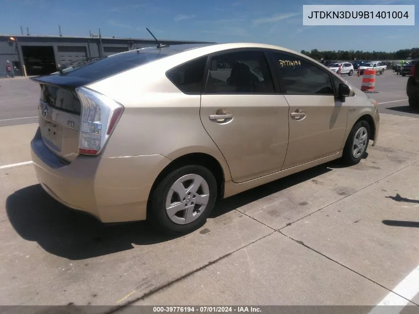 2011 Toyota Prius Three VIN: JTDKN3DU9B1401004 Lot: 39776194