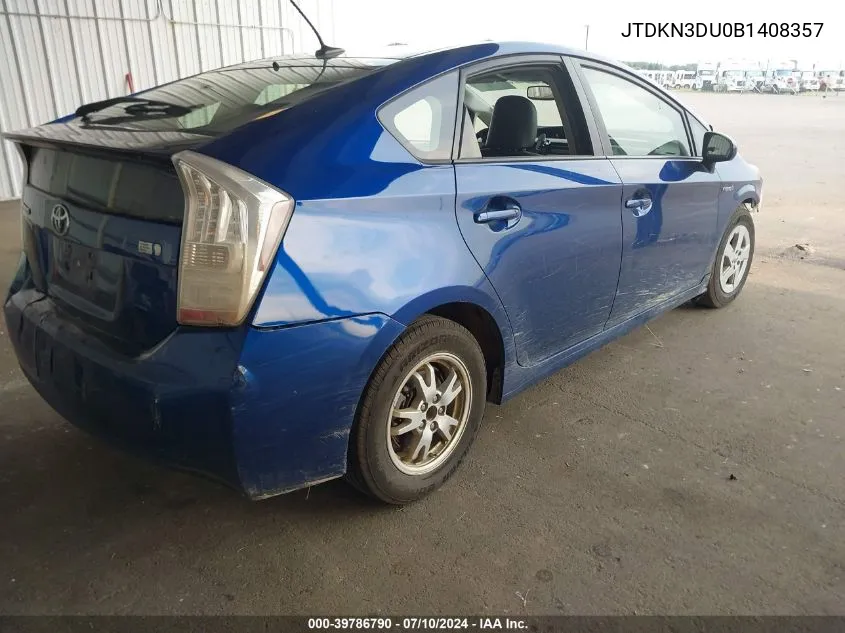 JTDKN3DU0B1408357 2011 Toyota Prius Four