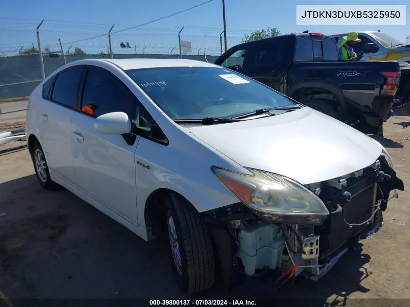 JTDKN3DUXB5325950 2011 Toyota Prius Three