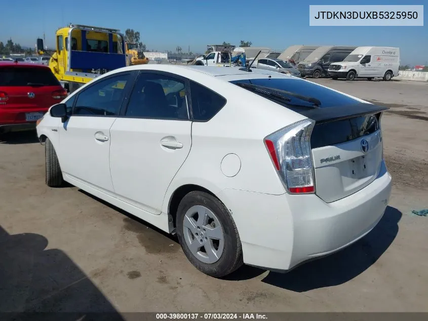 JTDKN3DUXB5325950 2011 Toyota Prius Three