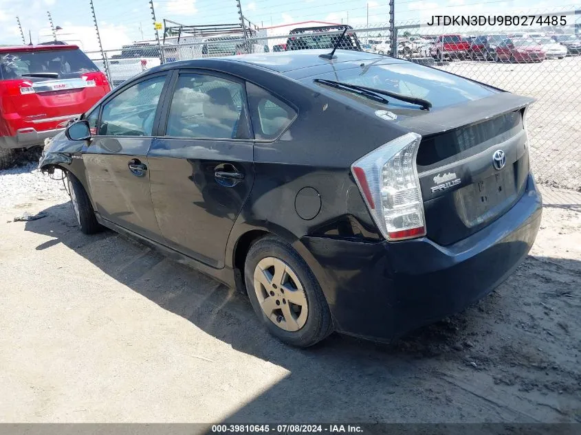 JTDKN3DU9B0274485 2011 Toyota Prius Two