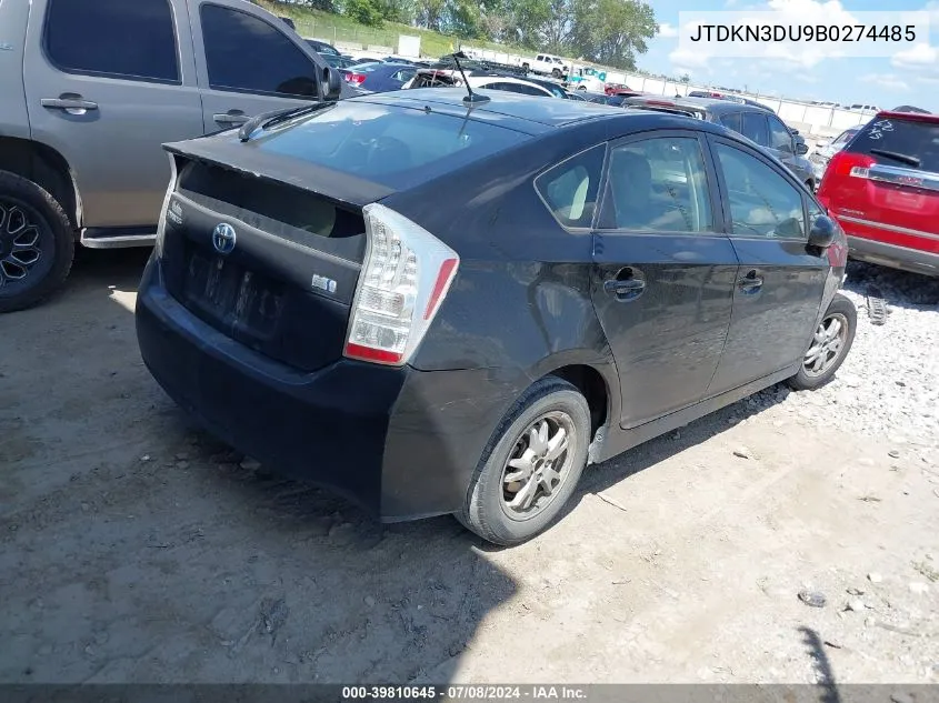 JTDKN3DU9B0274485 2011 Toyota Prius Two