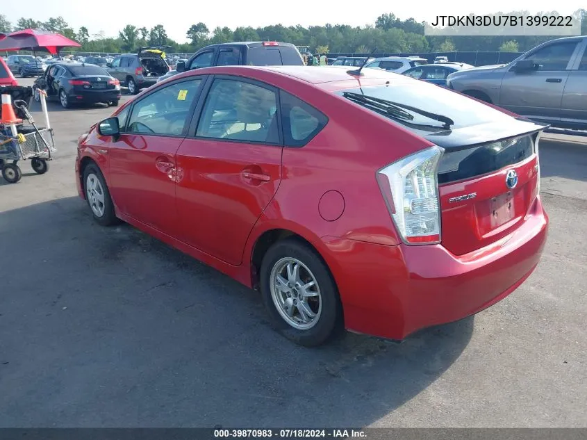 2011 Toyota Prius Two VIN: JTDKN3DU7B1399222 Lot: 39870983