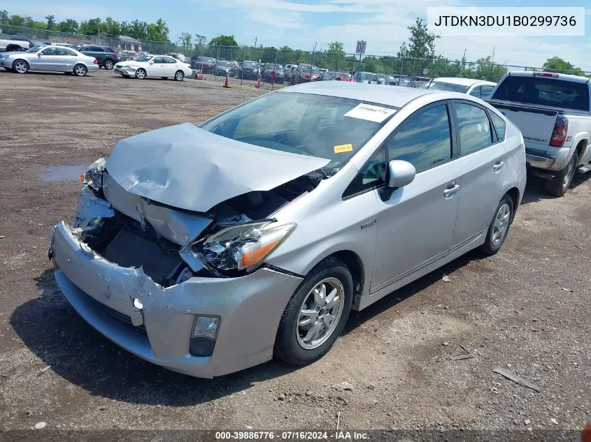 JTDKN3DU1B0299736 2011 Toyota Prius Three