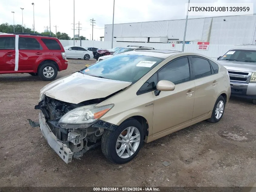 2011 Toyota Prius Three VIN: JTDKN3DU0B1328959 Lot: 39923841