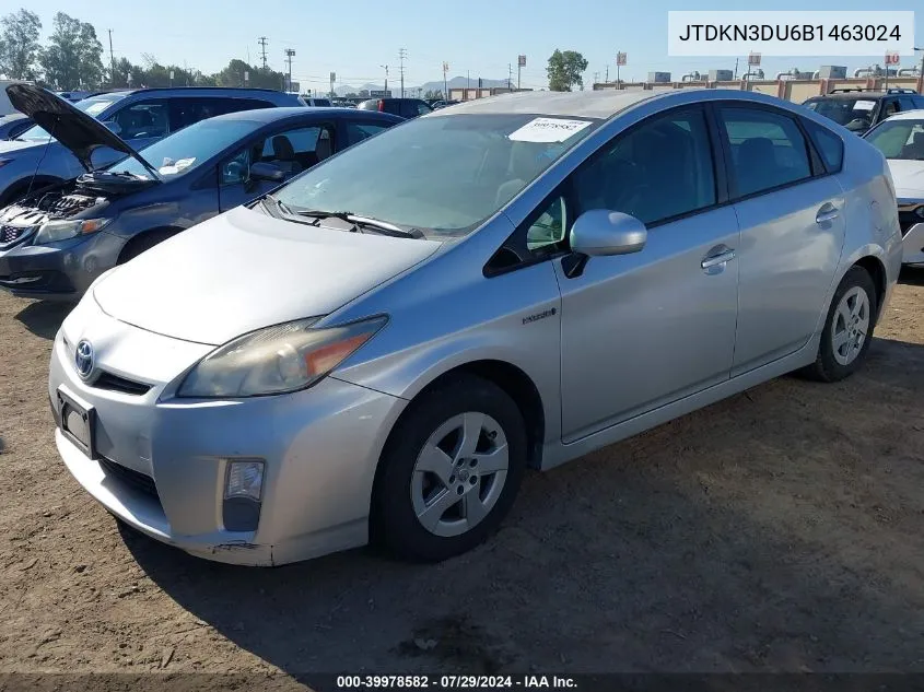 2011 Toyota Prius Two VIN: JTDKN3DU6B1463024 Lot: 39978582