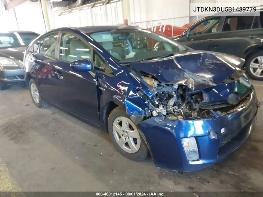 2011 Toyota Prius Two VIN: JTDKN3DU5B1439779 Lot: 40012145