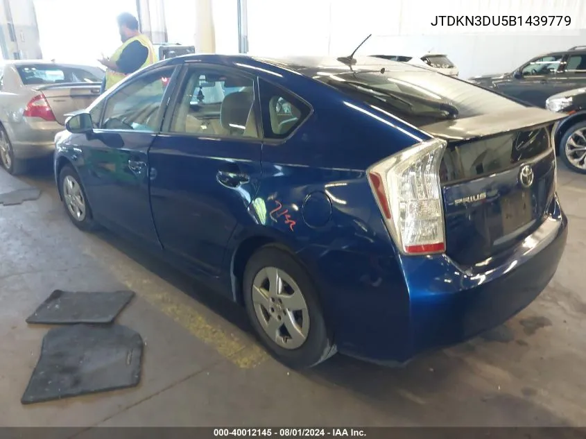 2011 Toyota Prius Two VIN: JTDKN3DU5B1439779 Lot: 40012145