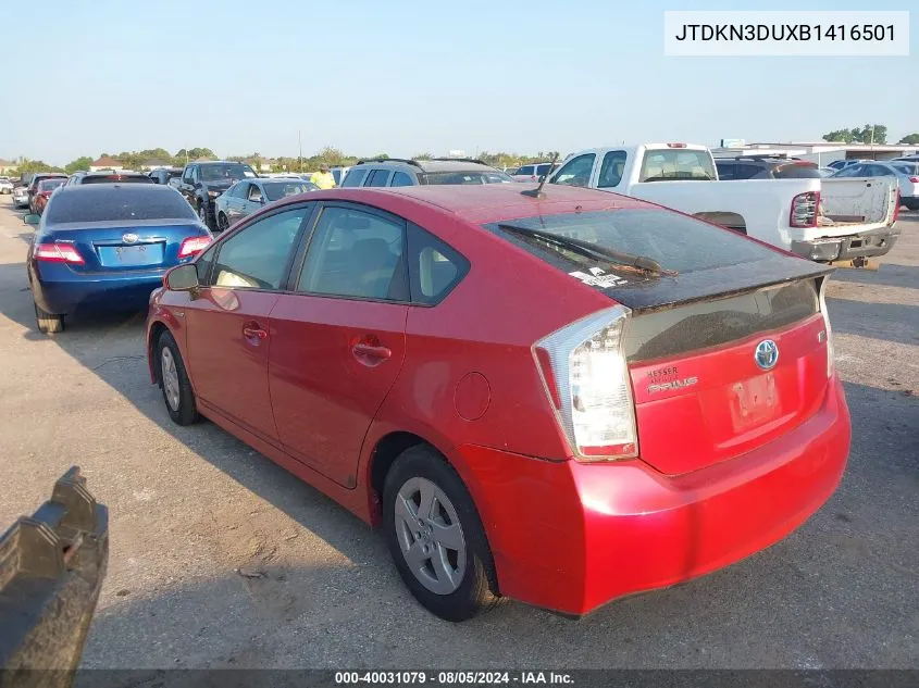 2011 Toyota Prius Two VIN: JTDKN3DUXB1416501 Lot: 40031079