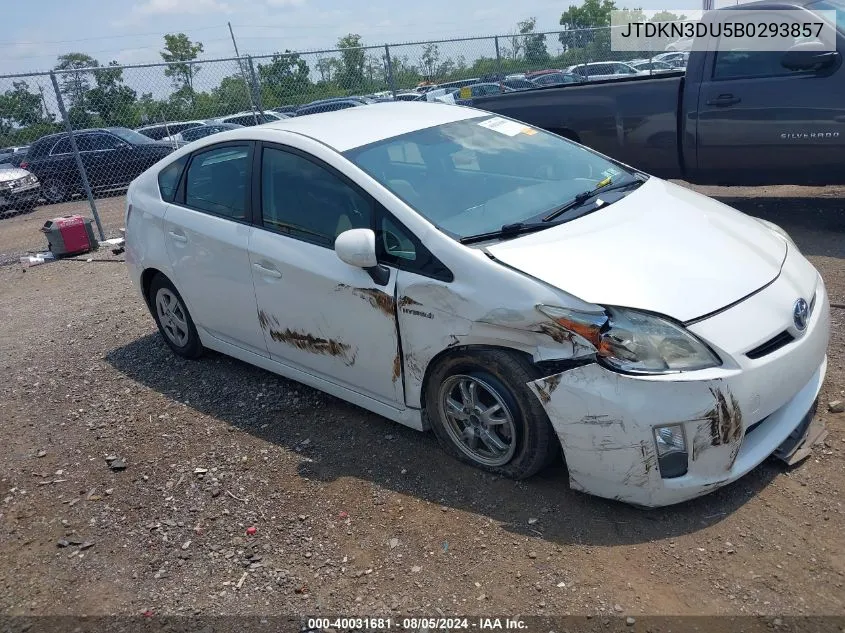 JTDKN3DU5B0293857 2011 Toyota Prius Three