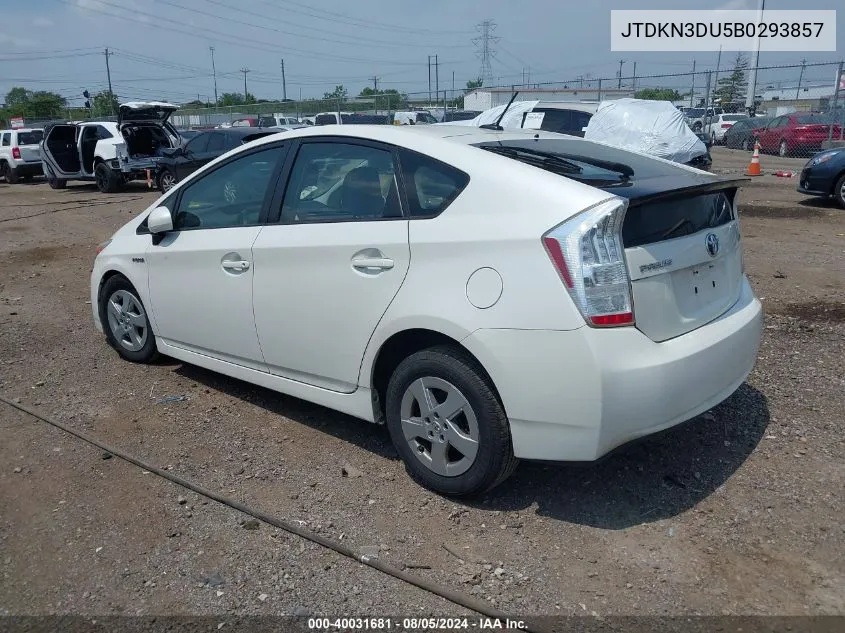 JTDKN3DU5B0293857 2011 Toyota Prius Three