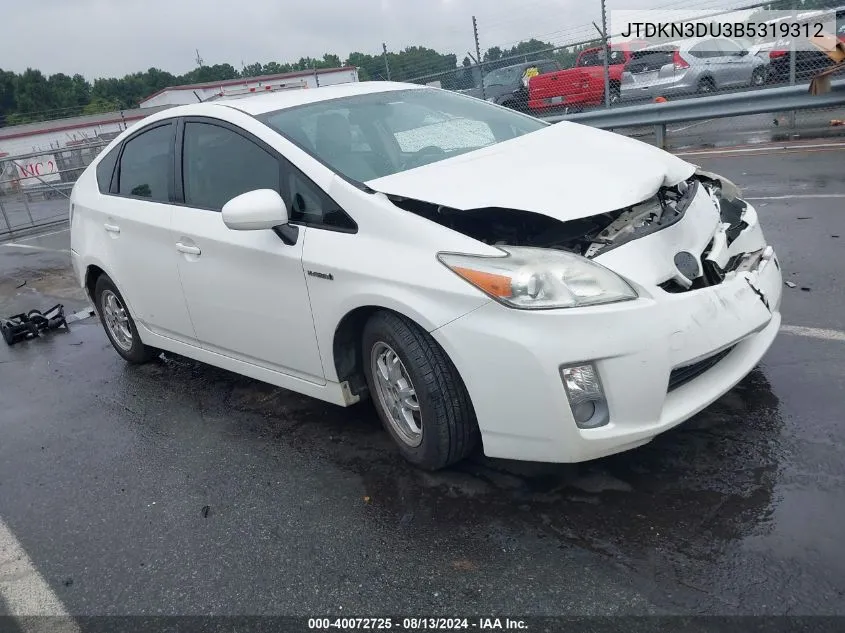 JTDKN3DU3B5319312 2011 Toyota Prius Three