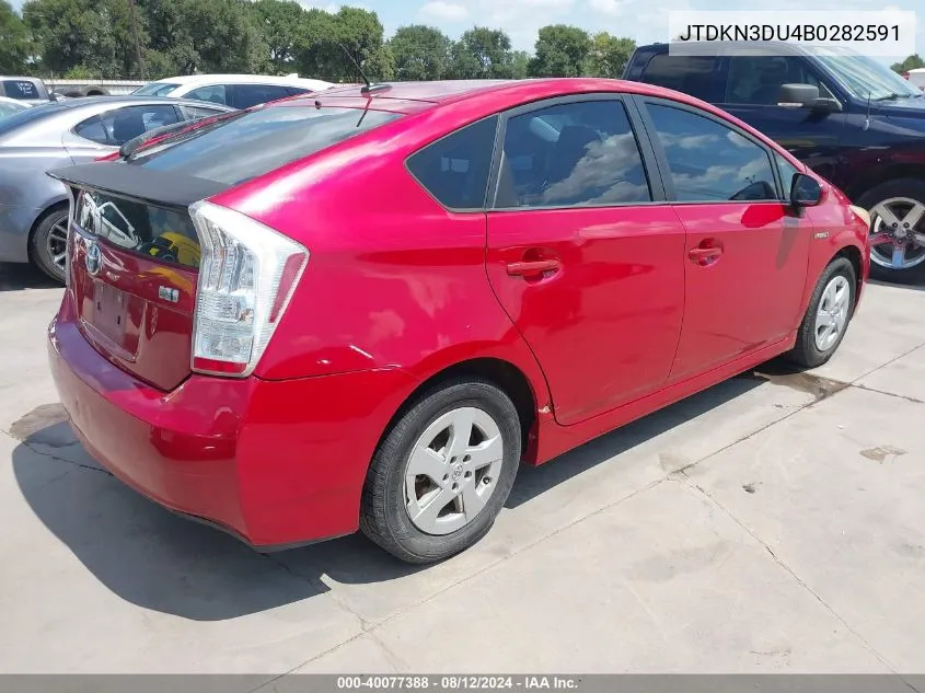 JTDKN3DU4B0282591 2011 Toyota Prius Three