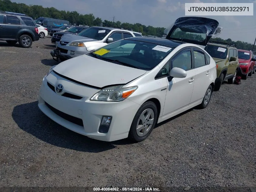 JTDKN3DU3B5322971 2011 Toyota Prius Four