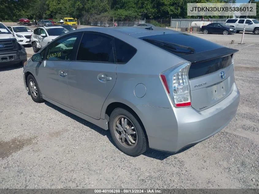 JTDKN3DUXB5336012 2011 Toyota Prius Two