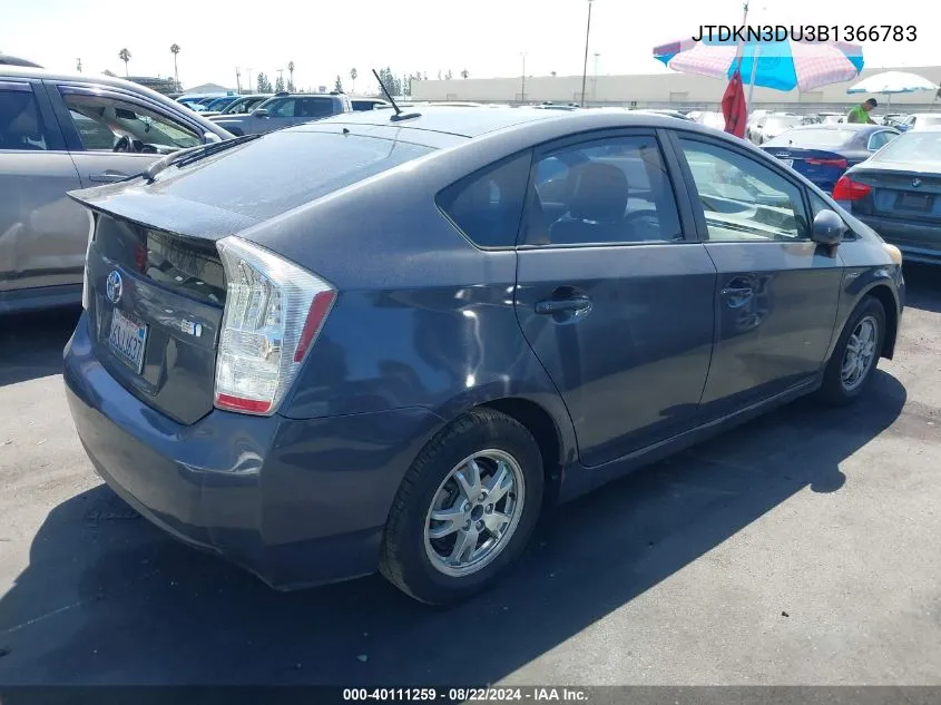 2011 Toyota Prius Two VIN: JTDKN3DU3B1366783 Lot: 40111259