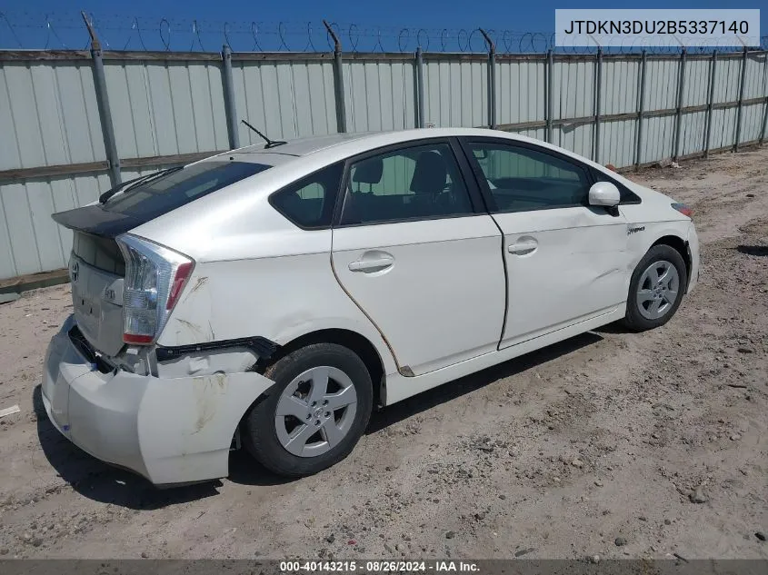 JTDKN3DU2B5337140 2011 Toyota Prius Three