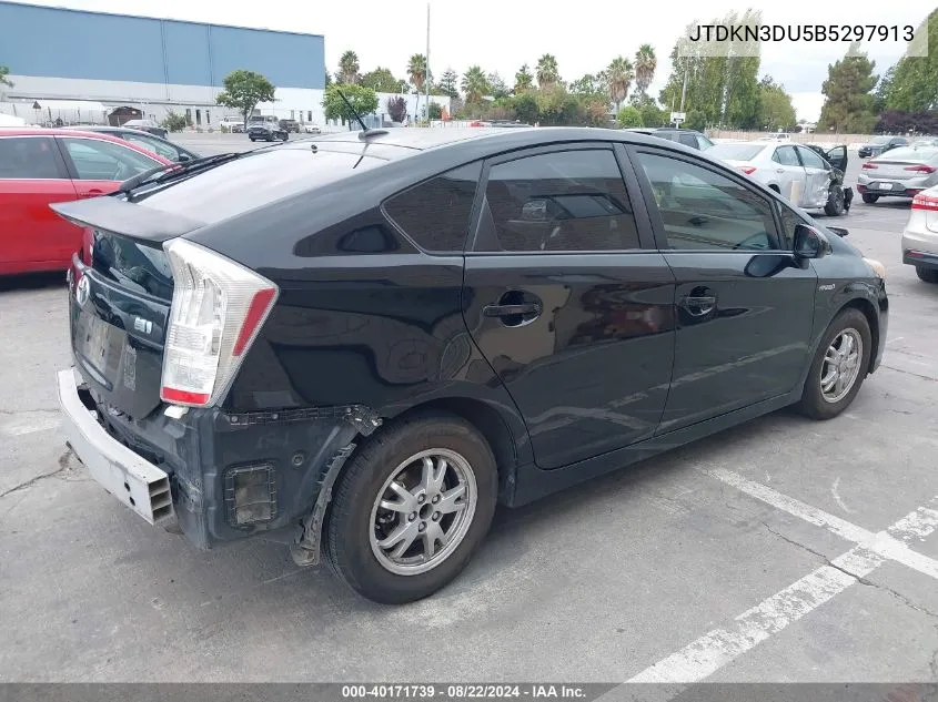 2011 Toyota Prius Two VIN: JTDKN3DU5B5297913 Lot: 40171739