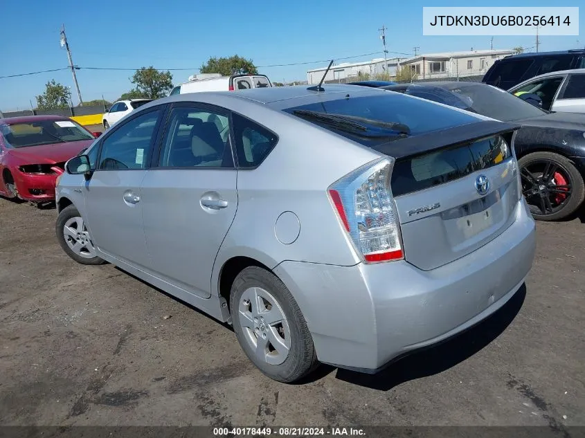 2011 Toyota Prius Two VIN: JTDKN3DU6B0256414 Lot: 40178449