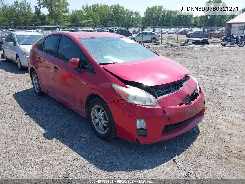 JTDKN3DU7B0321271 2011 Toyota Prius Two