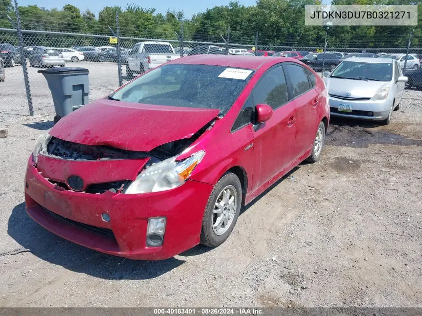 JTDKN3DU7B0321271 2011 Toyota Prius Two