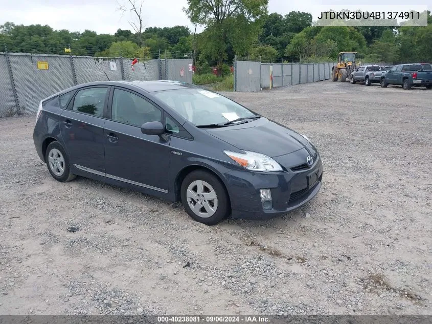 2011 Toyota Prius Four VIN: JTDKN3DU4B1374911 Lot: 40238081