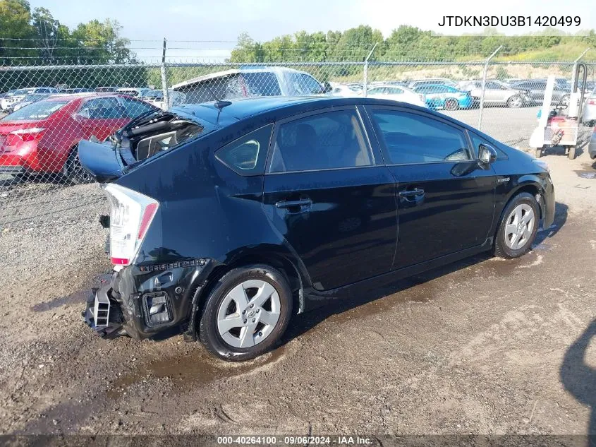 2011 Toyota Prius VIN: JTDKN3DU3B1420499 Lot: 40264100