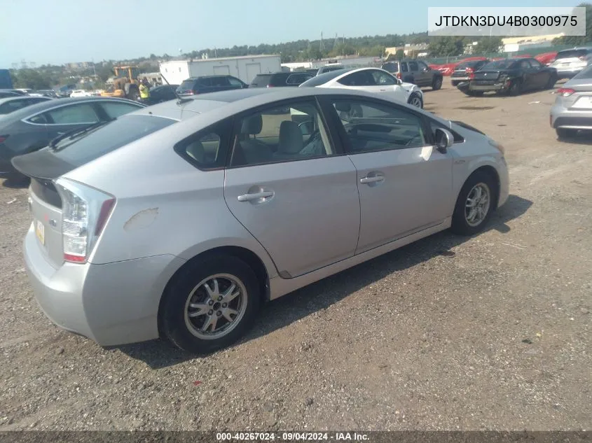 2011 Toyota Prius Four VIN: JTDKN3DU4B0300975 Lot: 40267024