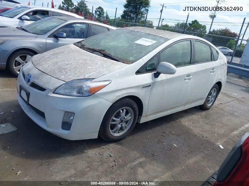 JTDKN3DU0B5362490 2011 Toyota Prius Two