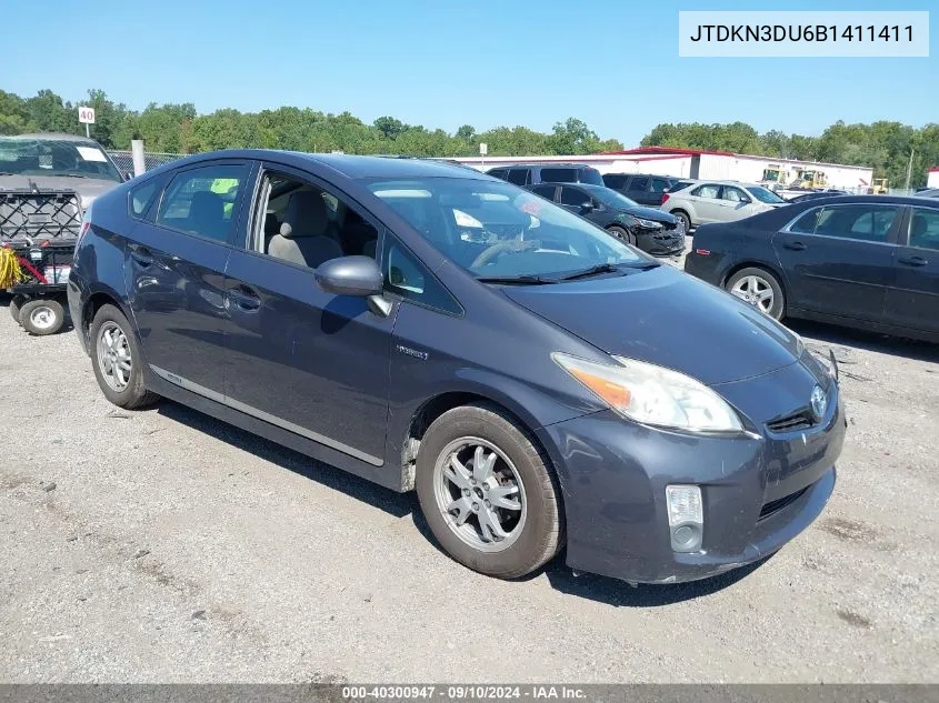 2011 Toyota Prius Three VIN: JTDKN3DU6B1411411 Lot: 40703575