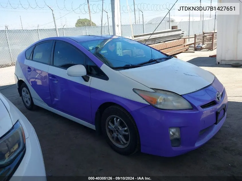 2011 Toyota Prius Two VIN: JTDKN3DU7B1427651 Lot: 40305126