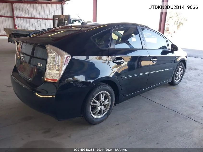 2011 Toyota Prius Two VIN: JTDKN3DU2B1419666 Lot: 40318254