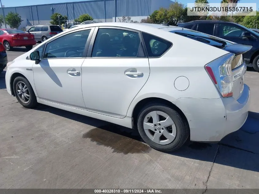 JTDKN3DU1B5367715 2011 Toyota Prius Three