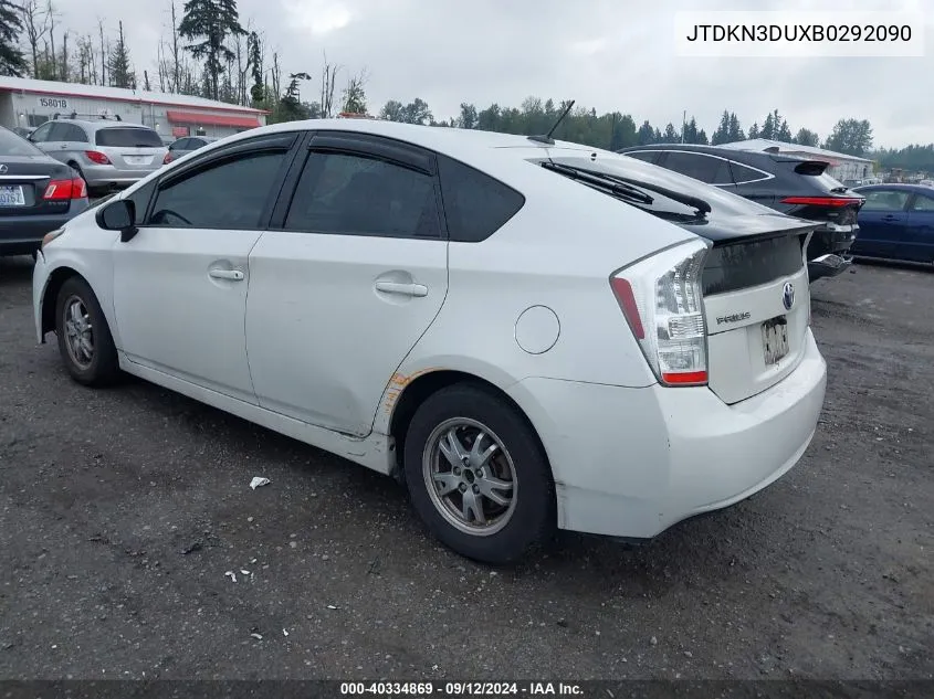 JTDKN3DUXB0292090 2011 Toyota Prius Three