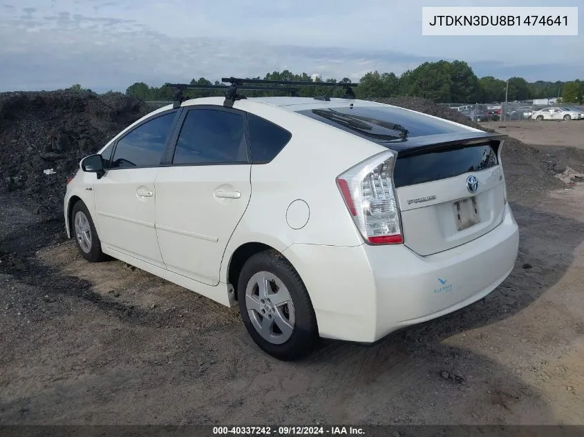 2011 Toyota Prius Two VIN: JTDKN3DU8B1474641 Lot: 40337242